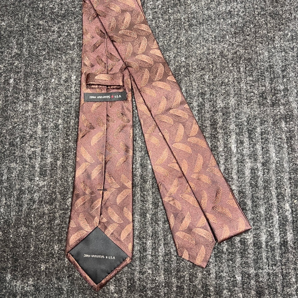 John Varvatos Copper Leaf Pattern Tie - image 9
